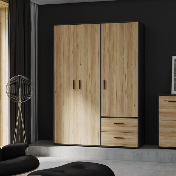 Latitude Run Laur 3 Door Manufactured Wood Wardrobe Wayfair.co.uk